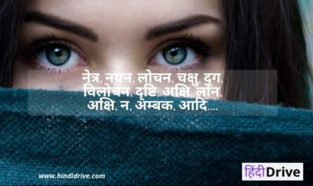 Aankh ka paryayvachi shabd