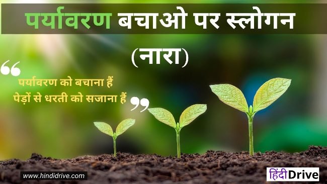 Slogan On Environment In Hindi 