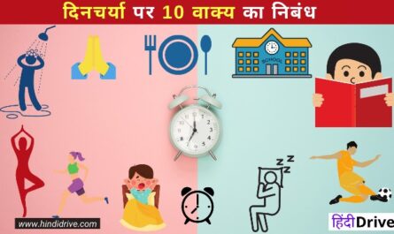 10 Lines on Daily Routine in Hindi