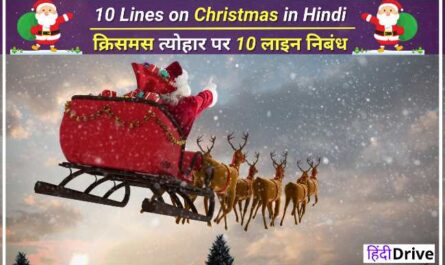 10 Lines on Christmas in Hindi