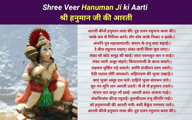 श्री हनुमान जी की आरती -आरती कीजै हनुमान लला की… Hanuman ji ki Aarti